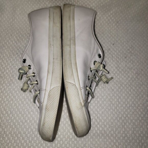Sperry Top-Sider White Leather Slip-on Sneakers Womens Shoes Size 8.5 Pre-Owned - Picture 7 of 12